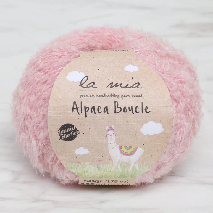 BFS  Alpaca Boucle 50 Gr Pembe El Örgü İpi - L332 - 34387