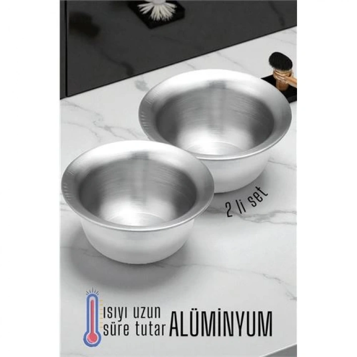 BFS  Alüminyum Tıraş Tası 2 li SET