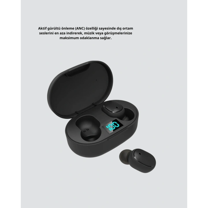 BFS ANC Bluetooth Kulaklık – Suya ve Tere Dayanıklı, Uzun Pil Ömürlü, Mikrofonlu Kablosuz Kulaklık