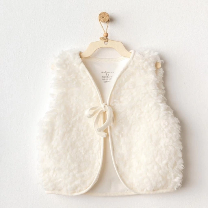 BFS   Andywawa AC25254 Basic Bebe Yelek Ekru