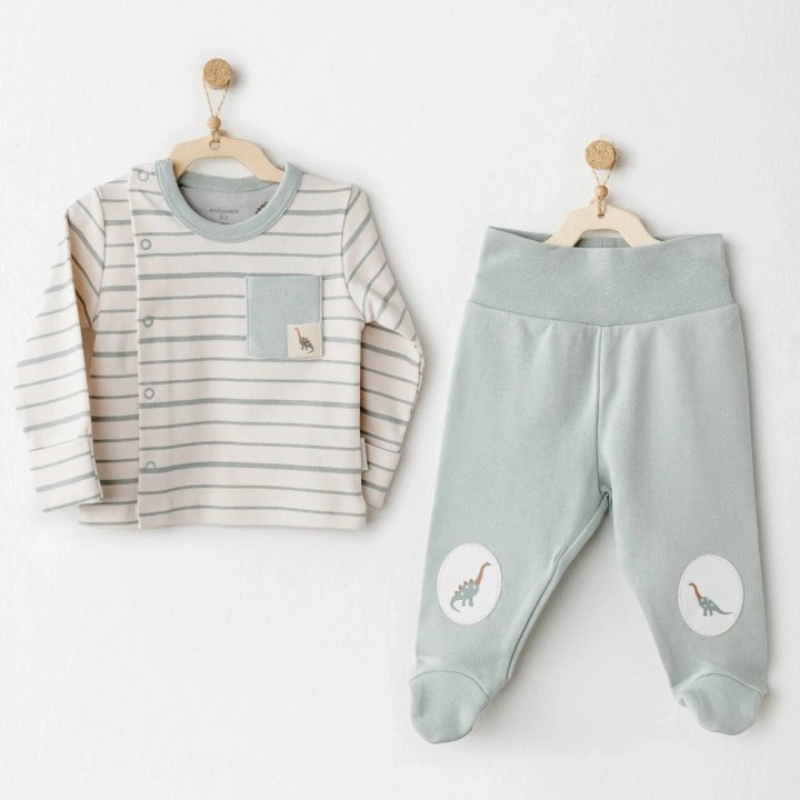 BFS  Andywawa AC26009 Mummy S Snuggle Saurus 2li Zıbın Takım Green