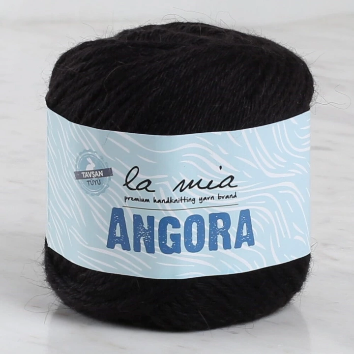BFS  Angora 50gr Siyah El Örgü İpi - L006 - 33810
