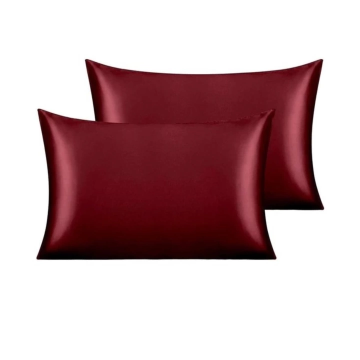 BFS Antibakteriyel Terletmeyen İpek Saten Yastık Kılıfı 2li 50x70 Bordo