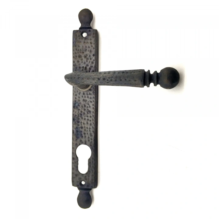 BFS Antika Tarz Dekoratif Pirinç Misket Oda Kapı Kolu - 245x34 Mm, Oksit