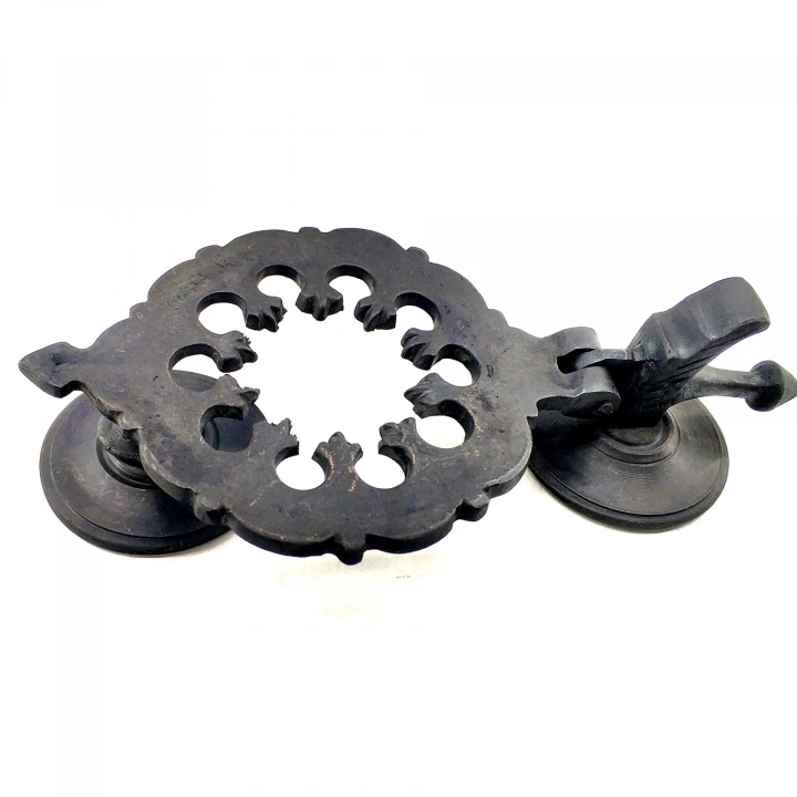 BFS Antika Tarz Dekoratif Pirinç Osmanlı Kapı Tokmağı, Taktak - 265x75mm, Oksit