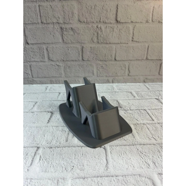 BFS Antrasit İkili Gamepad Tutucu 7x18 cm Masa ve Raf Düzeni