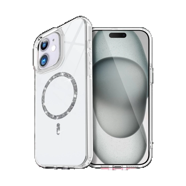 BFS Apple iPhone 11 Live Diamond Magsafe Kapak - Şeffaf