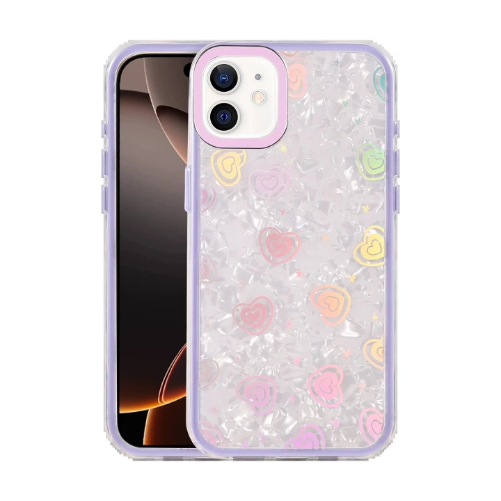 BFS Apple iPhone 11 Lumi Desenli Kapak - Mor
