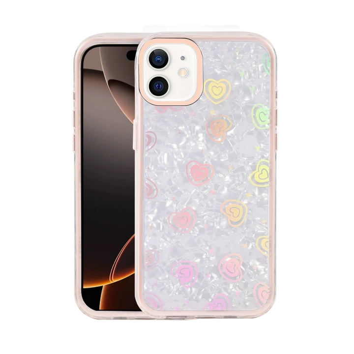 BFS  Apple iPhone 11 Lumi Desenli Kapak - Pembe