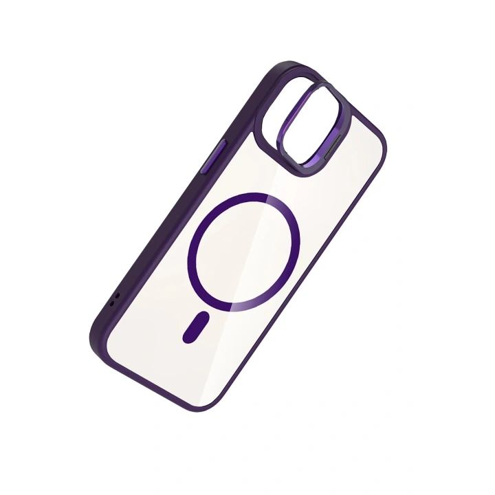 BFS Apple iPhone 11 Remim Lensli Magsafe Standlı Kapak - Derin Mor