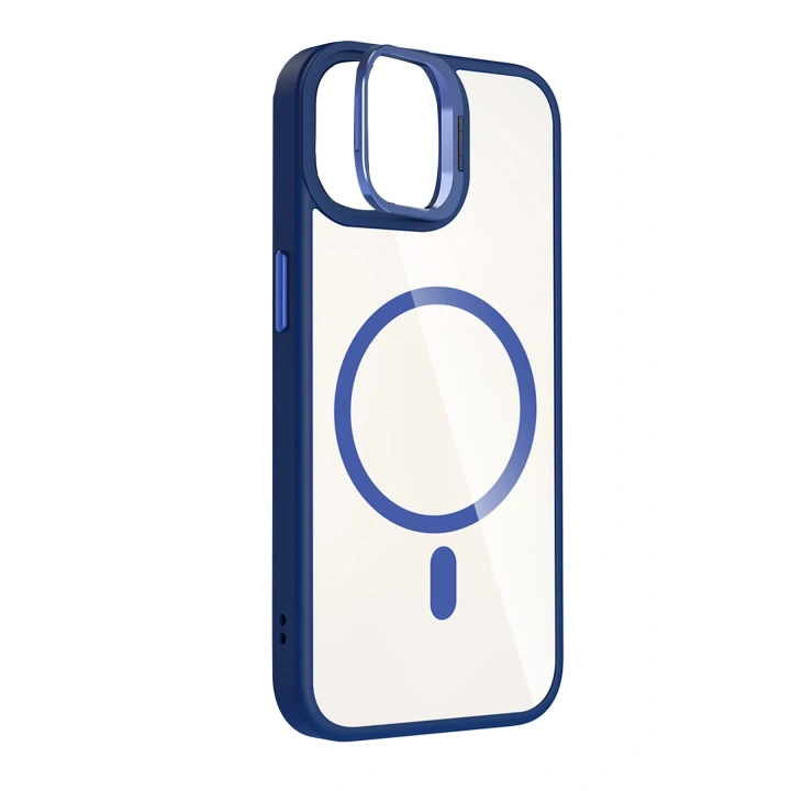 BFS Apple iPhone 11 Remim Lensli Magsafe Standlı Kapak - Lacivert