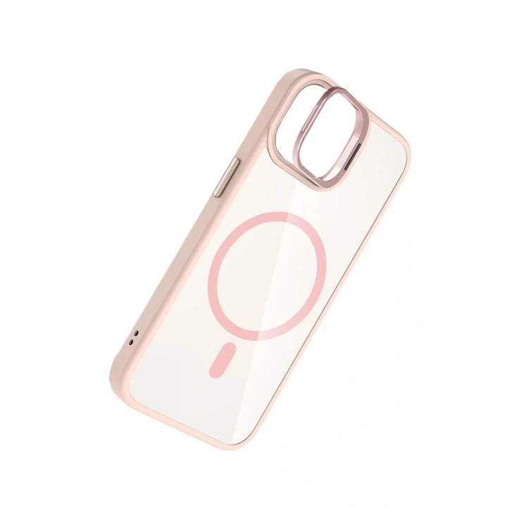 BFS Apple iPhone 11 Remim Lensli Magsafe Standlı Kapak - Pembe