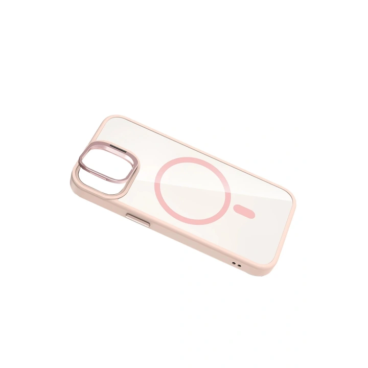 BFS Apple iPhone 11 Remim Lensli Magsafe Standlı Kapak - Pembe