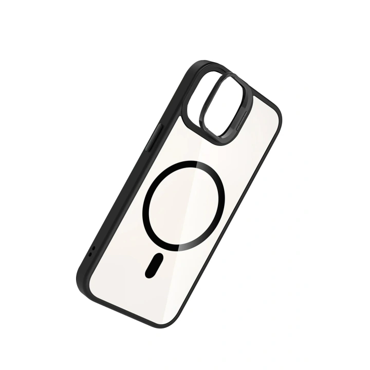 BFS Apple iPhone 11 Remim Lensli Magsafe Standlı Kapak - Siyah