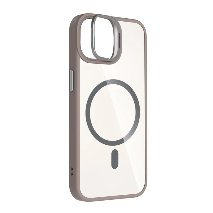 BFS  Apple iPhone 11 Remim Lensli Magsafe Standlı Kapak - Titan Gri