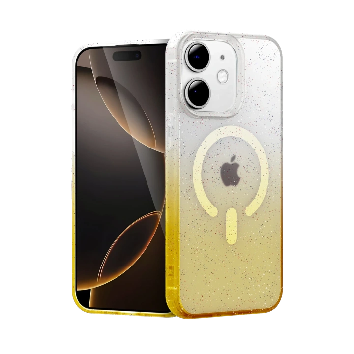 BFS  Apple iPhone 12 Pummel Shiny Magsafe Kapak - Gold