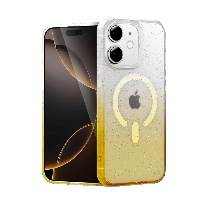 BFS Apple iPhone 12 Pummel Shiny Magsafe Kapak - Gold