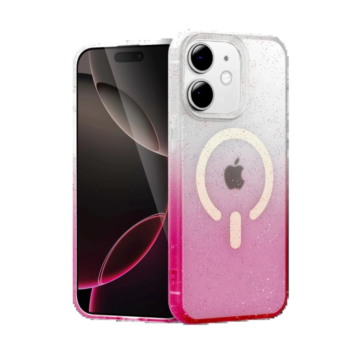 BFS Apple iPhone 12 Pummel Shiny Magsafe Kapak - Pembe
