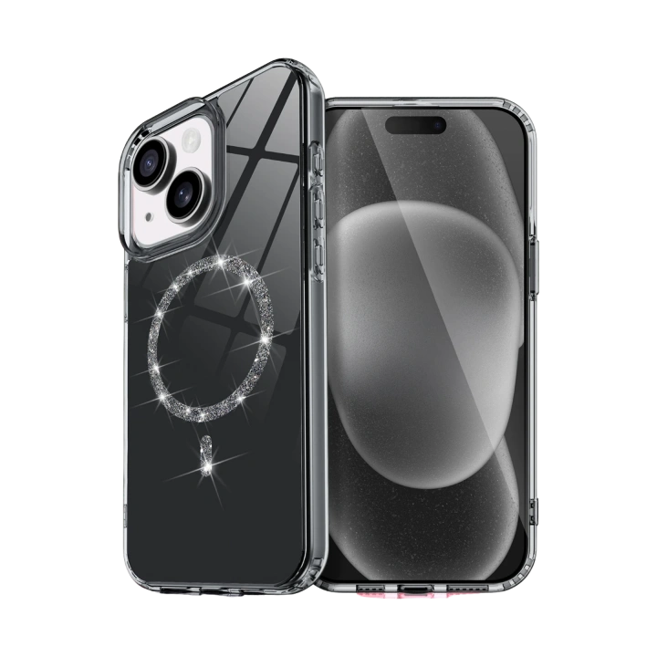 BFS  Apple iPhone 14 Live Diamond Magsafe Kapak - Siyah