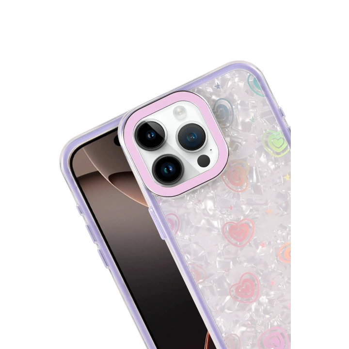 BFS  Apple iPhone 14 Pro Max Lumi Desenli Kapak - Mor