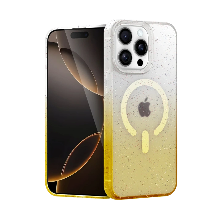 BFS  Apple iPhone 14 Pro Max Pummel Shiny Magsafe Kapak - Gold