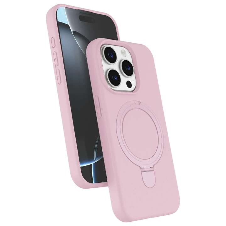 BFS  Apple iPhone 14 Pro Max Regal Magsafe Standlı Kapak - Açık Pembe