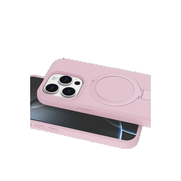 BFS Apple iPhone 14 Pro Max Regal Magsafe Standlı Kapak - Açık Pembe