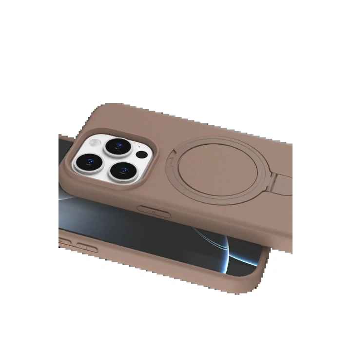 BFS Apple iPhone 14 Pro Max Regal Magsafe Standlı Kapak - Çöl Titanyum