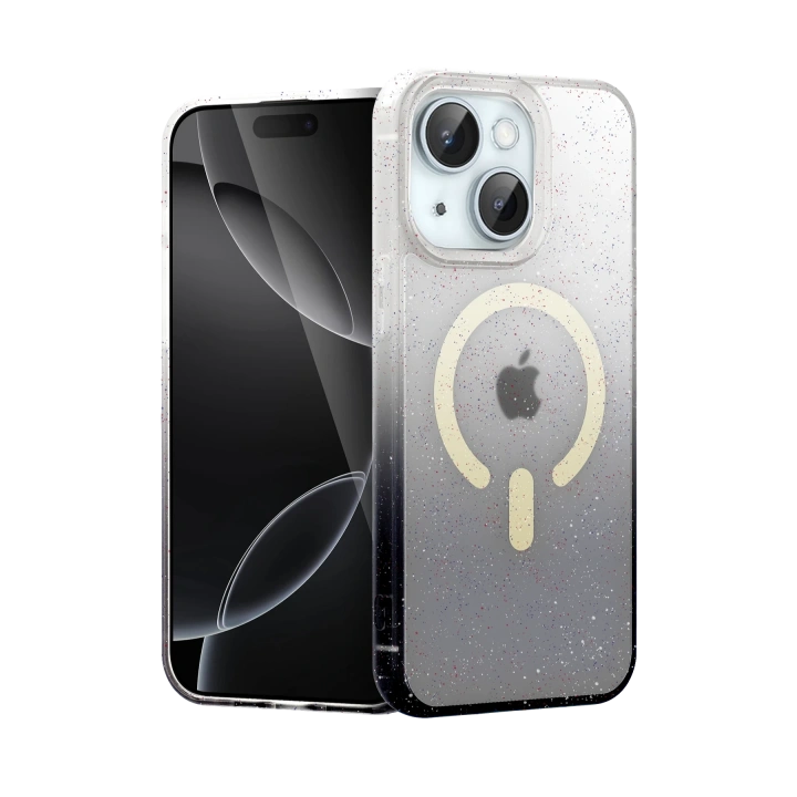 BFS  Apple iPhone 14 Pummel Shiny Magsafe Kapak - Siyah