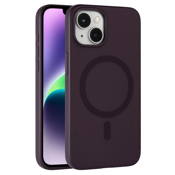 BFS  Apple iPhone 14 Tuna PC Slim Magsafe Kapak - Derin Mor