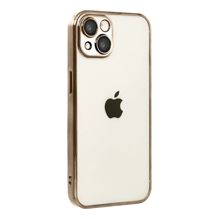 BFS  Apple iPhone 15  Lensli Silikon - Çöl Titanyum