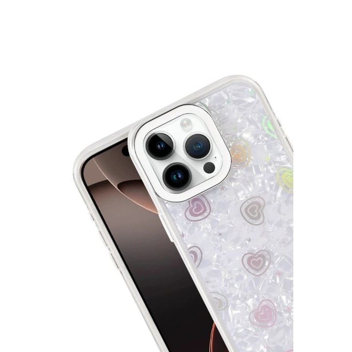 BFS  Apple iPhone 15 Lumi Desenli Kapak - Beyaz