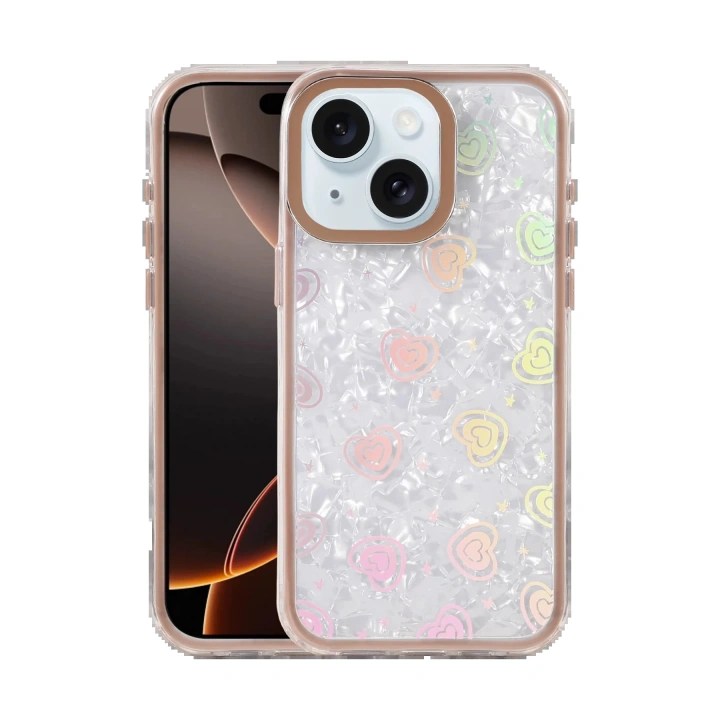 BFS Apple iPhone 15 Lumi Desenli Kapak - Çöl Titanyum