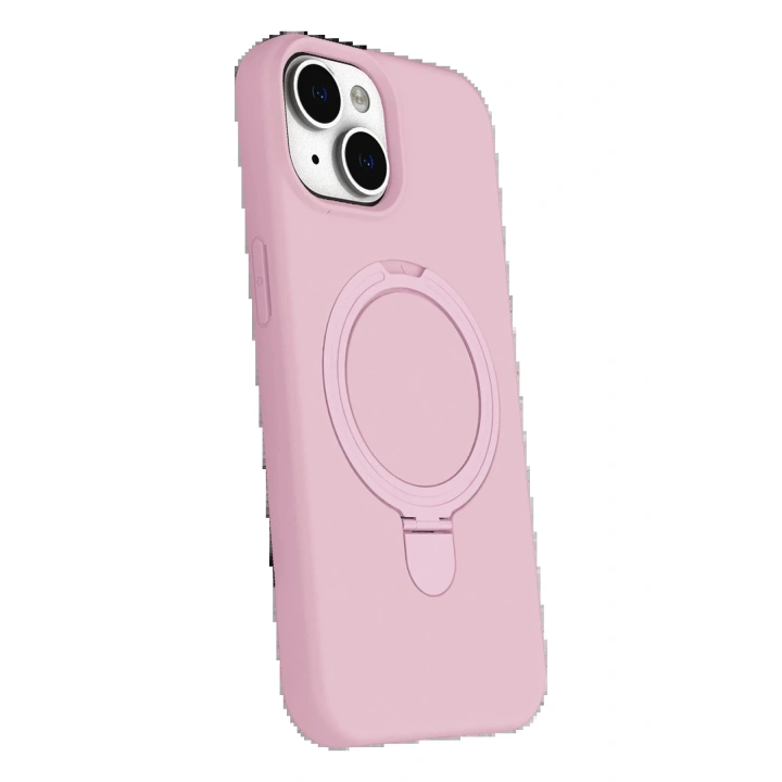 BFS Apple iPhone 15 Plus Regal Magsafe Standlı Kapak - Açık Pembe