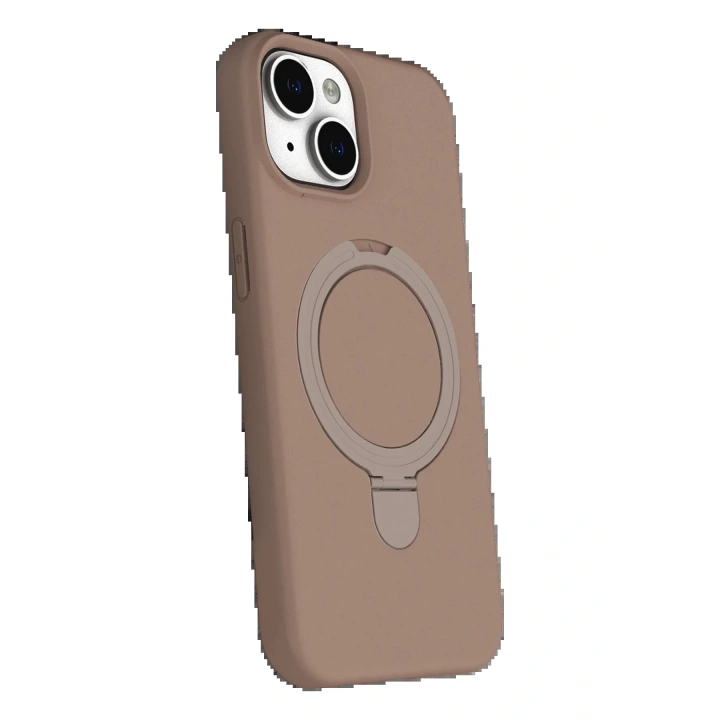 BFS Apple iPhone 15 Plus Regal Magsafe Standlı Kapak - Çöl Titanyum