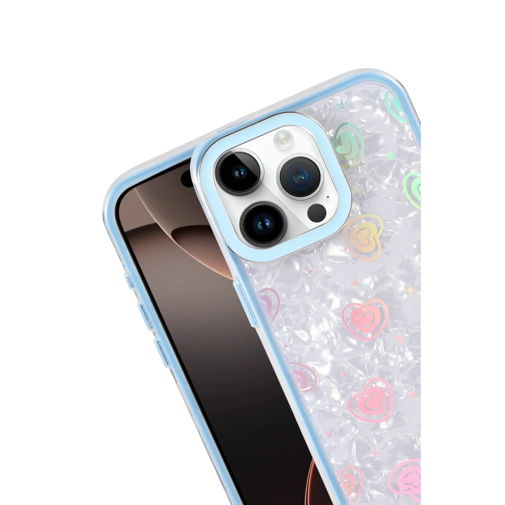 BFS  Apple iPhone 15 Pro Lumi Desenli Kapak - Mavi