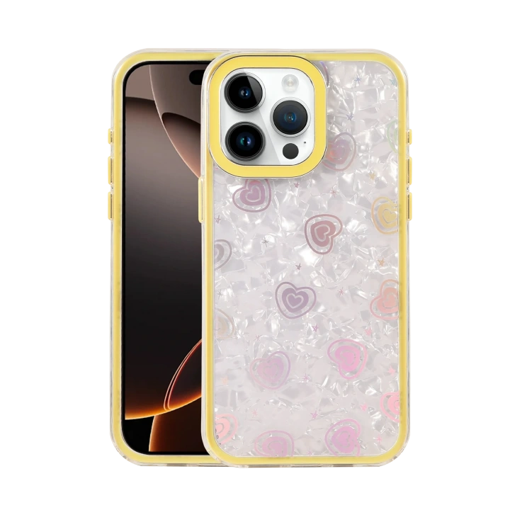 BFS  Apple iPhone 15 Pro Lumi Desenli Kapak - Sarı