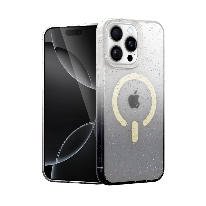 BFS  Apple iPhone 15 Pro Max Pummel Shiny Magsafe Kapak - Siyah