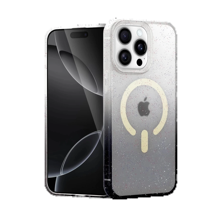 BFS Apple iPhone 15 Pro Max Pummel Shiny Magsafe Kapak - Siyah