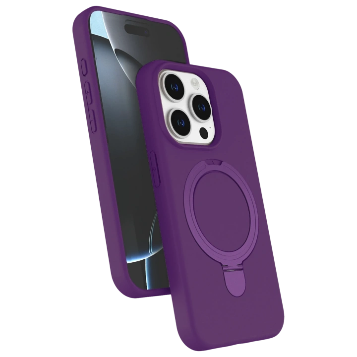 BFS  Apple iPhone 15 Pro Max Regal Magsafe Standlı Kapak - Derin Mor