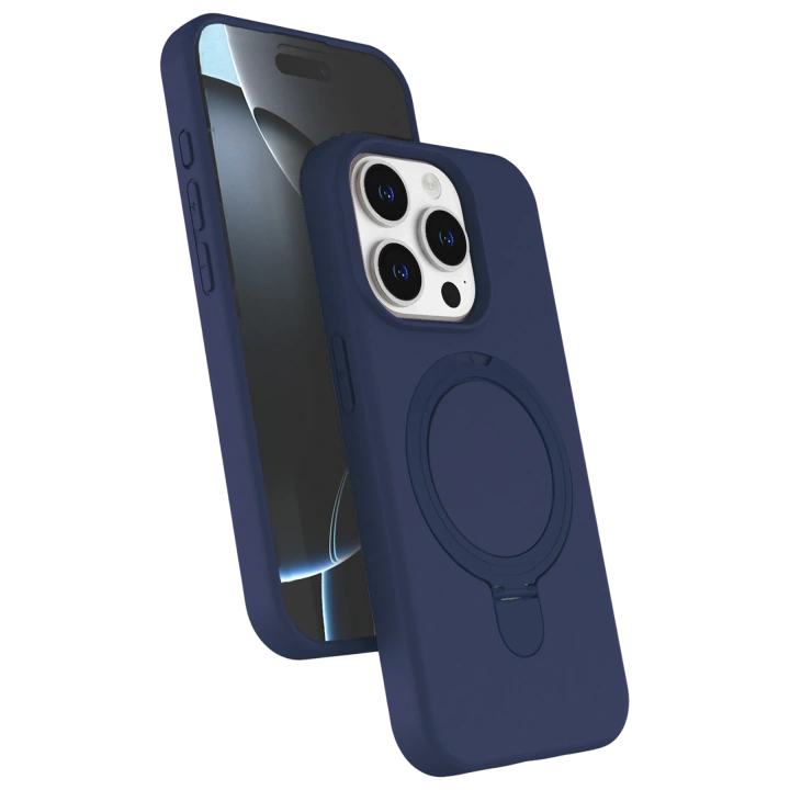 BFS  Apple iPhone 15 Pro Max Regal Magsafe Standlı Kapak - Lacivert