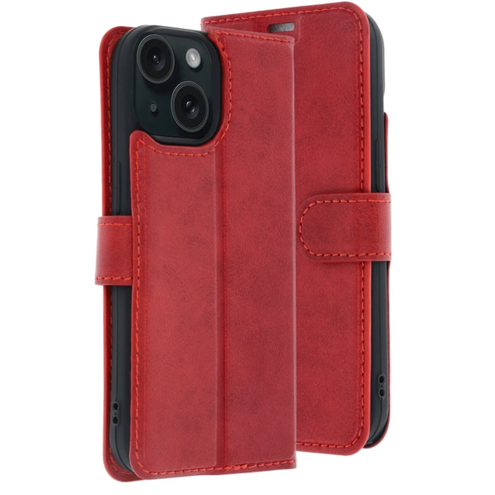 BFS  Apple iPhone 15 Trend S Plus Kapaklı Kılıf - Kırmızı