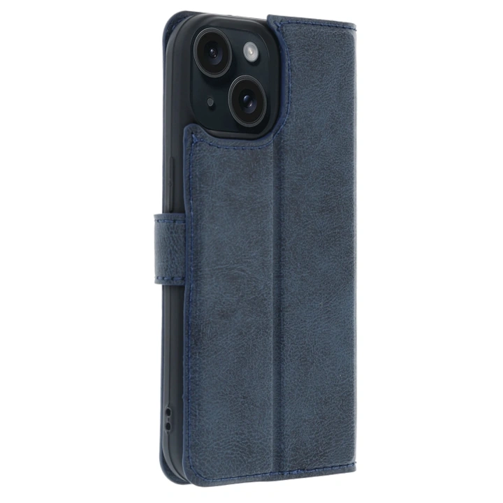 BFS  Apple iPhone 15 Trend S Plus Kapaklı Kılıf - Lacivert