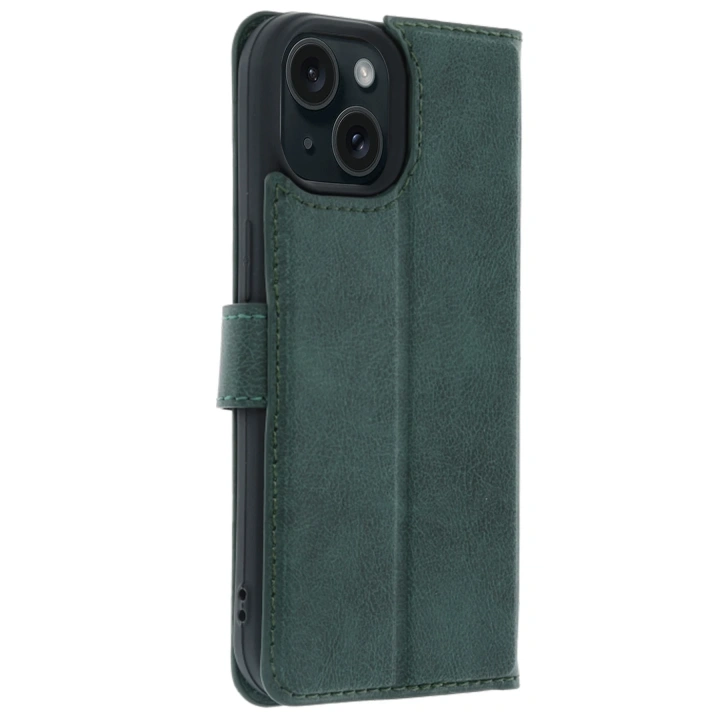 BFS  Apple iPhone 15 Trend S Plus Kapaklı Kılıf - Yeşil