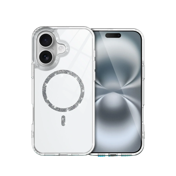 BFS  Apple iPhone 16 Live Diamond Magsafe Kapak - Şeffaf