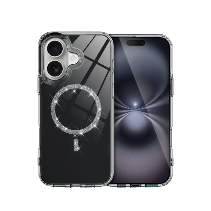 BFS  Apple iPhone 16 Live Diamond Magsafe Kapak - Siyah