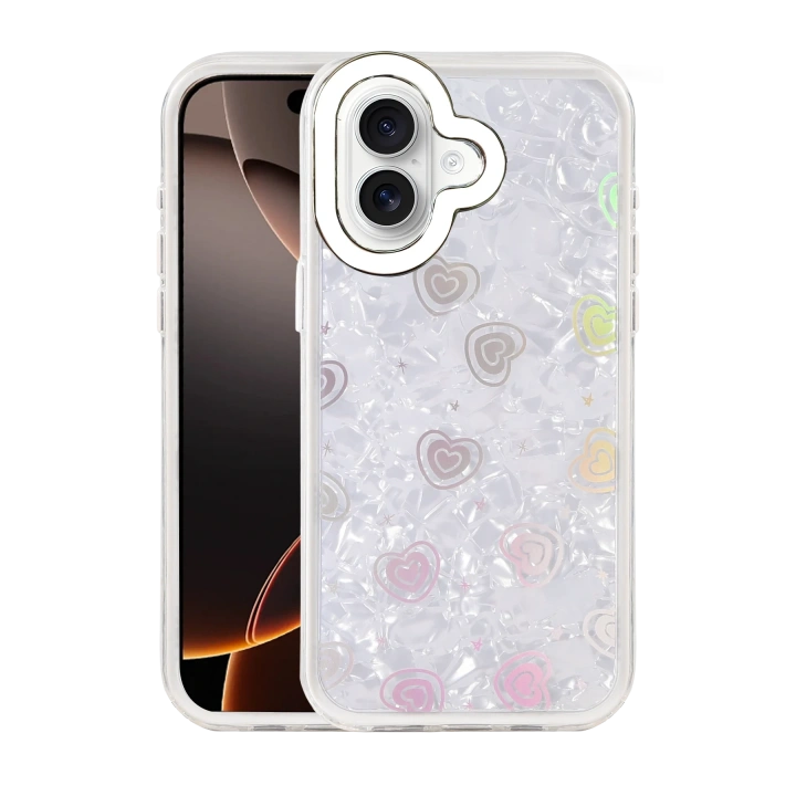 BFS  Apple iPhone 16 Lumi Desenli Kapak - Beyaz