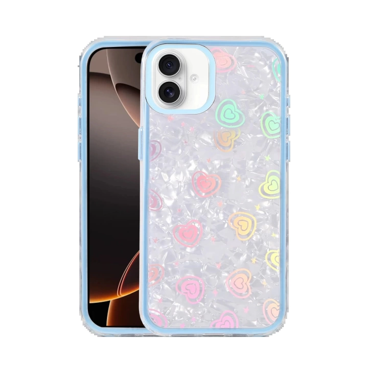 BFS Apple iPhone 16 Lumi Desenli Kapak - Mavi