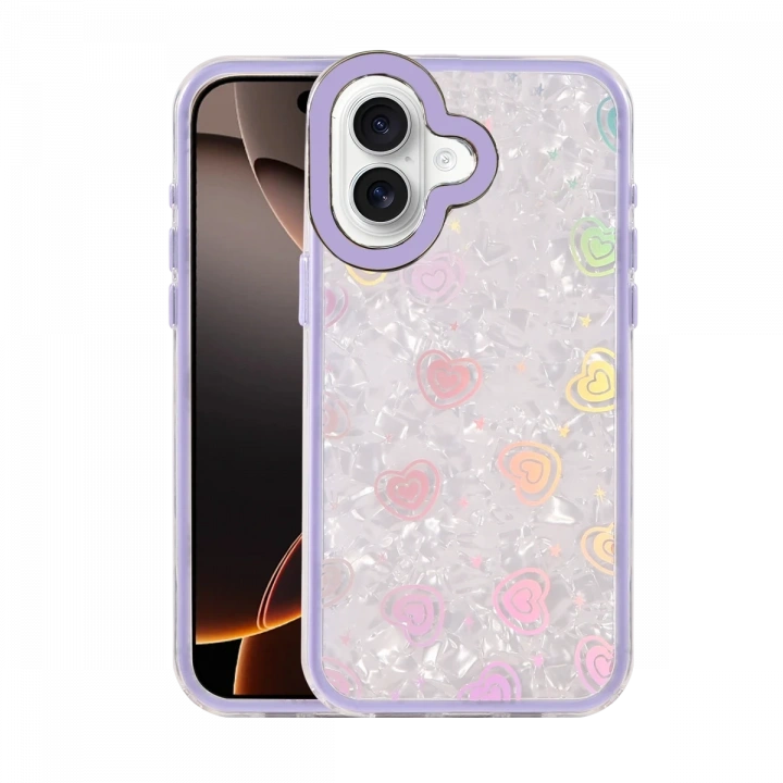 BFS  Apple iPhone 16 Lumi Desenli Kapak - Mor