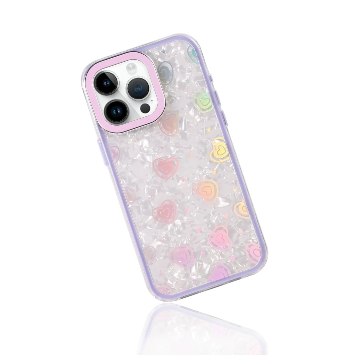 BFS Apple iPhone 16 Lumi Desenli Kapak - Mor